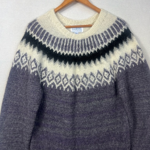Alpaca Imports 100% Wool Fair Isle Sweater Unisex M-Small W-Med Handmade in Peru - Picture 2 of 7